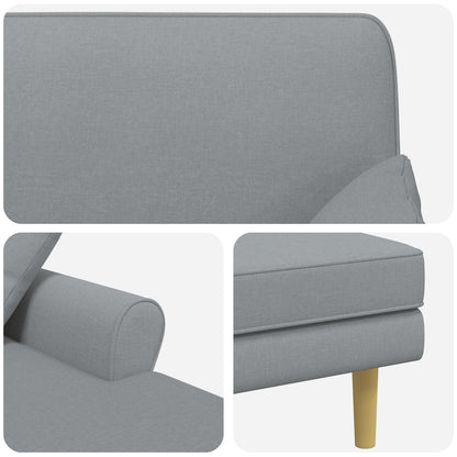 Chaise longue Lichtgrijs Stof
