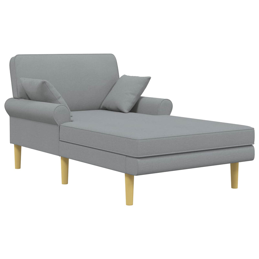 Chaise longue Lichtgrijs Stof