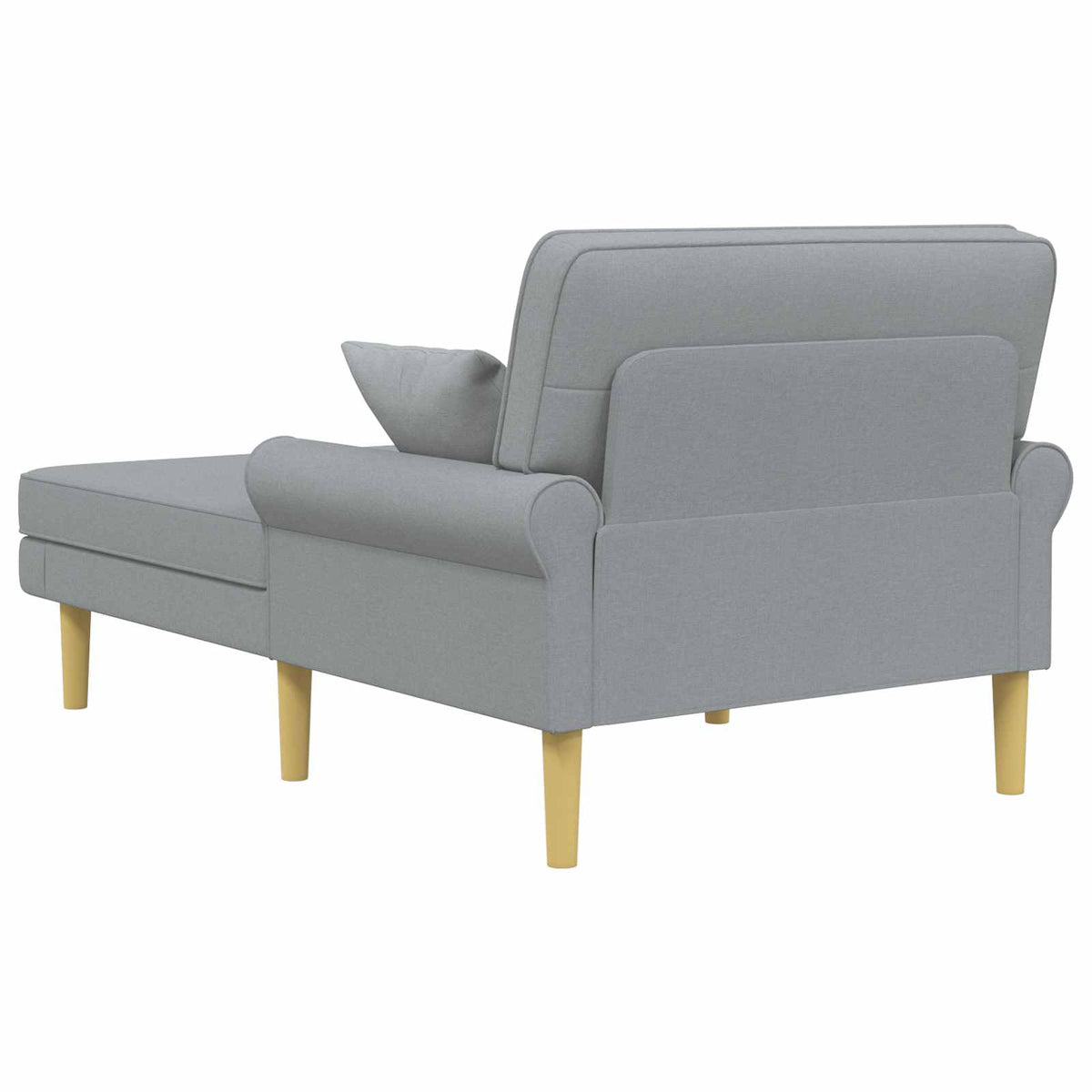 Chaise longue Lichtgrijs Stof