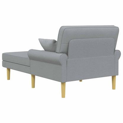 Chaise longue Lichtgrijs Stof