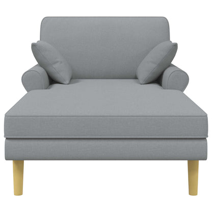 Chaise longue Lichtgrijs Stof