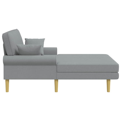 Chaise longue Lichtgrijs Stof