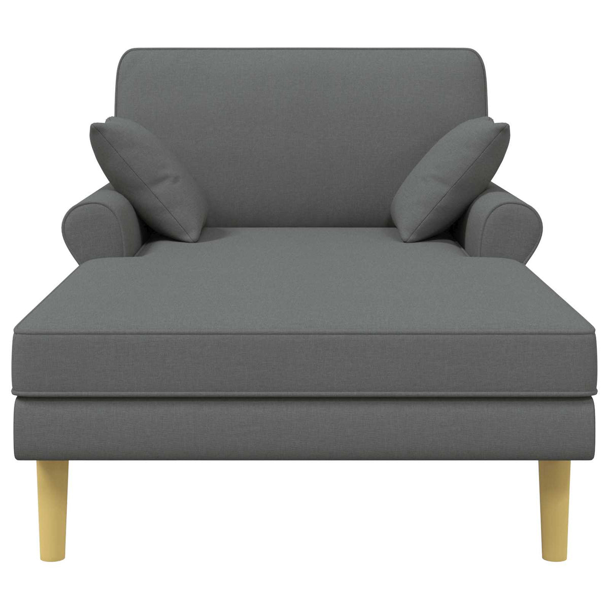 Chaise longue Donkergrijs Stof