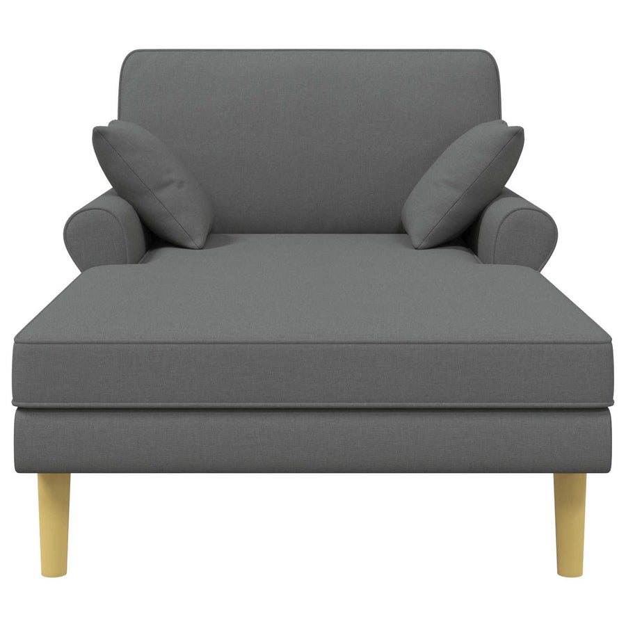Chaise longue Donkergrijs Stof