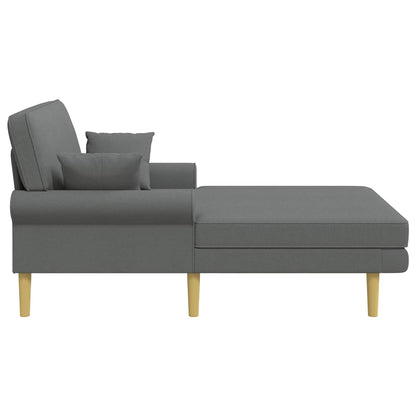 Chaise longue Donkergrijs Stof