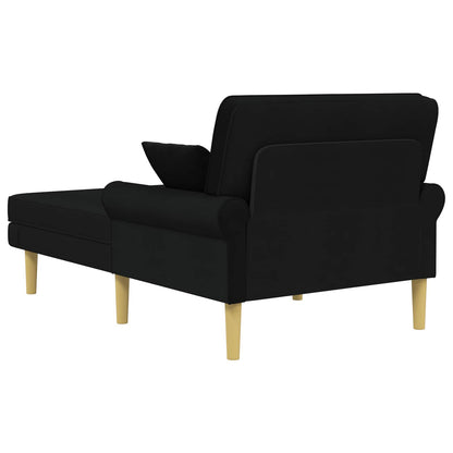 Chaise longue Zwart Stof