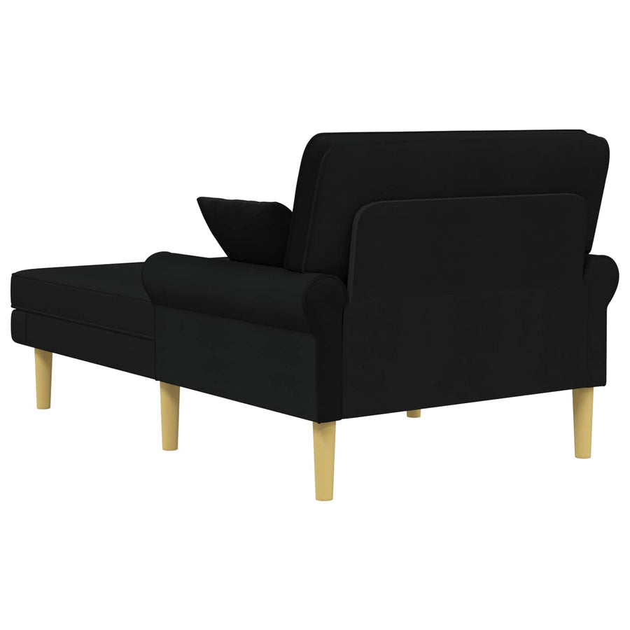 Chaise longue Zwart Stof