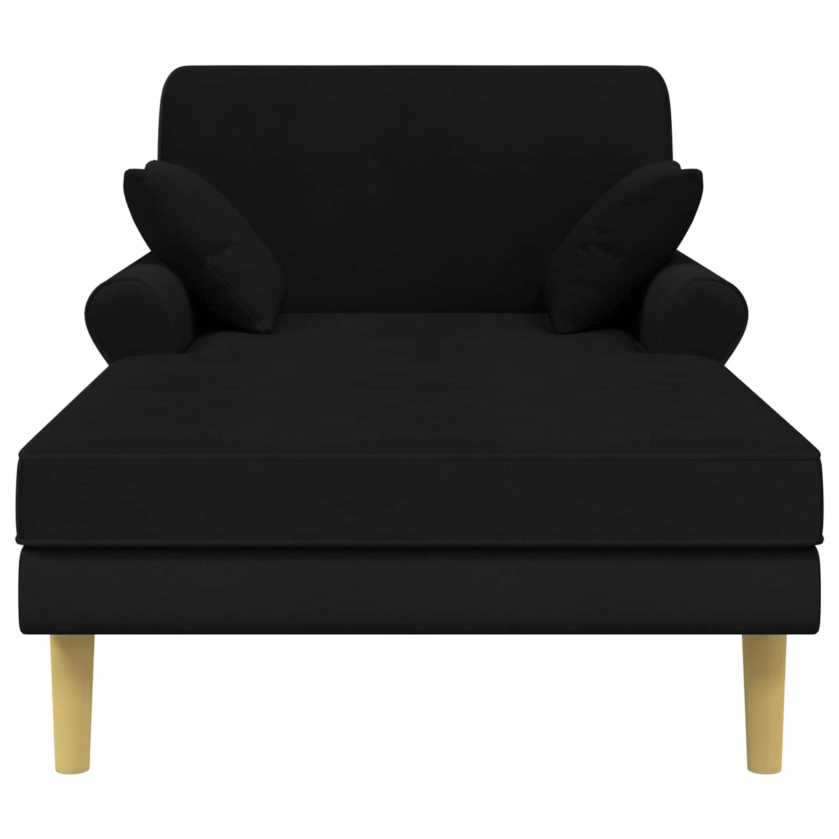 Chaise longue Zwart Stof
