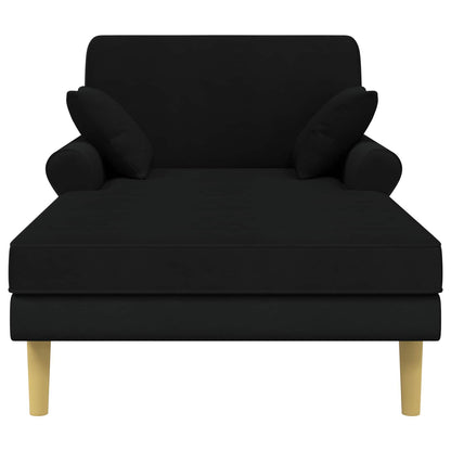 Chaise longue Zwart Stof