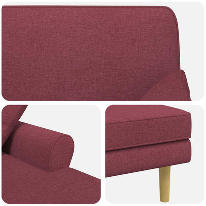 Chaise longue Wijnrood Stof