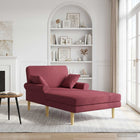 Chaise longue wijnrood stof 106x174x86 cm