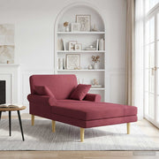 Chaise longue wijnrood stof 106x174x86 cm