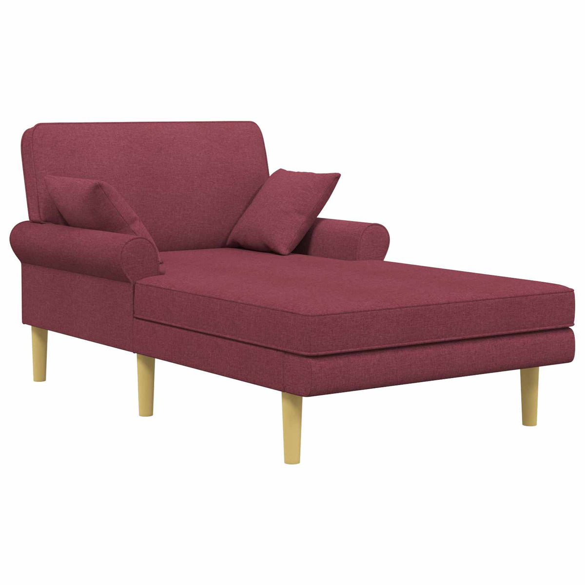 Chaise longue Wijnrood Stof