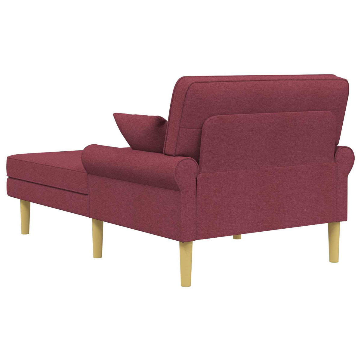 Chaise longue Wijnrood Stof