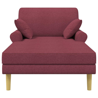Chaise longue Wijnrood Stof