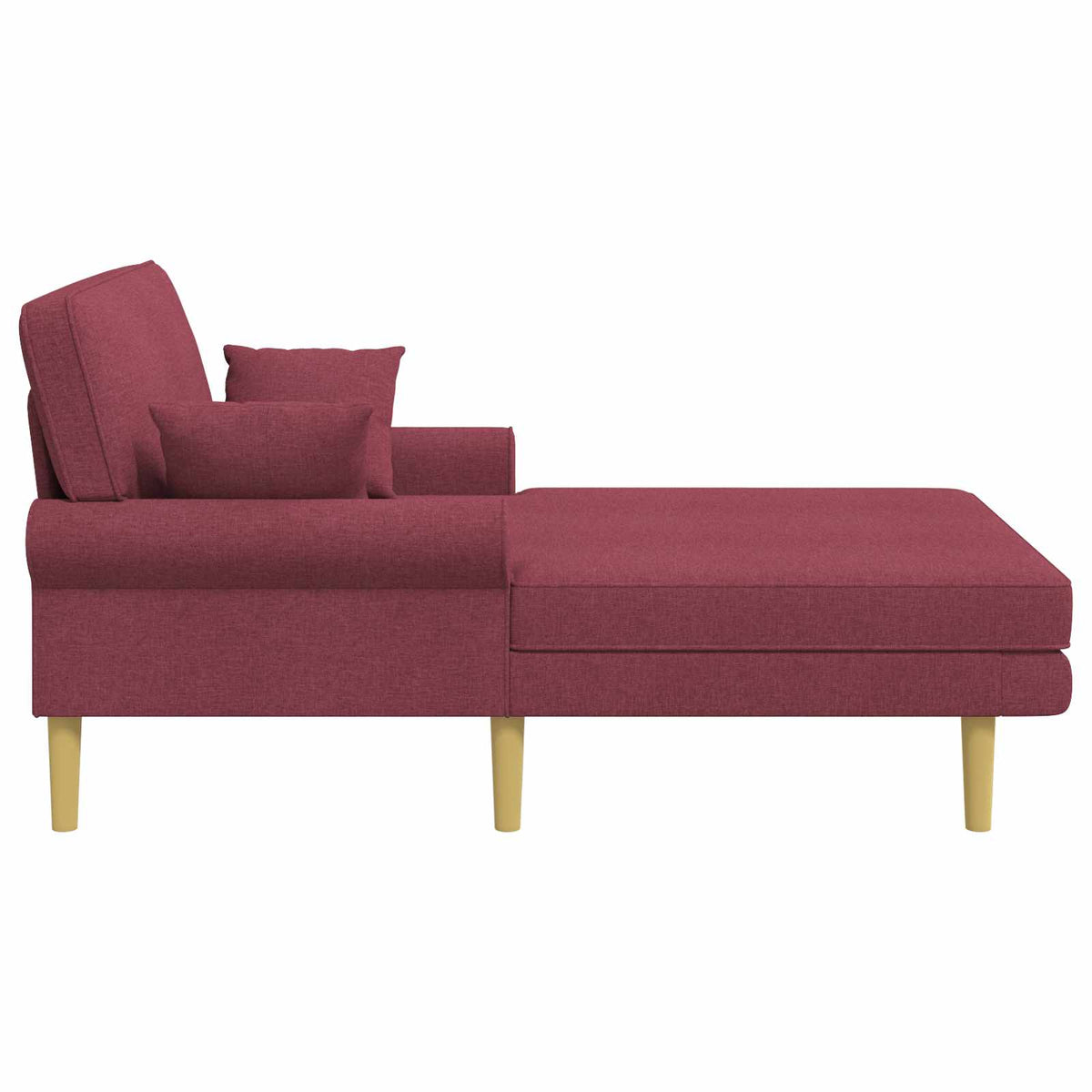 Chaise longue Wijnrood Stof