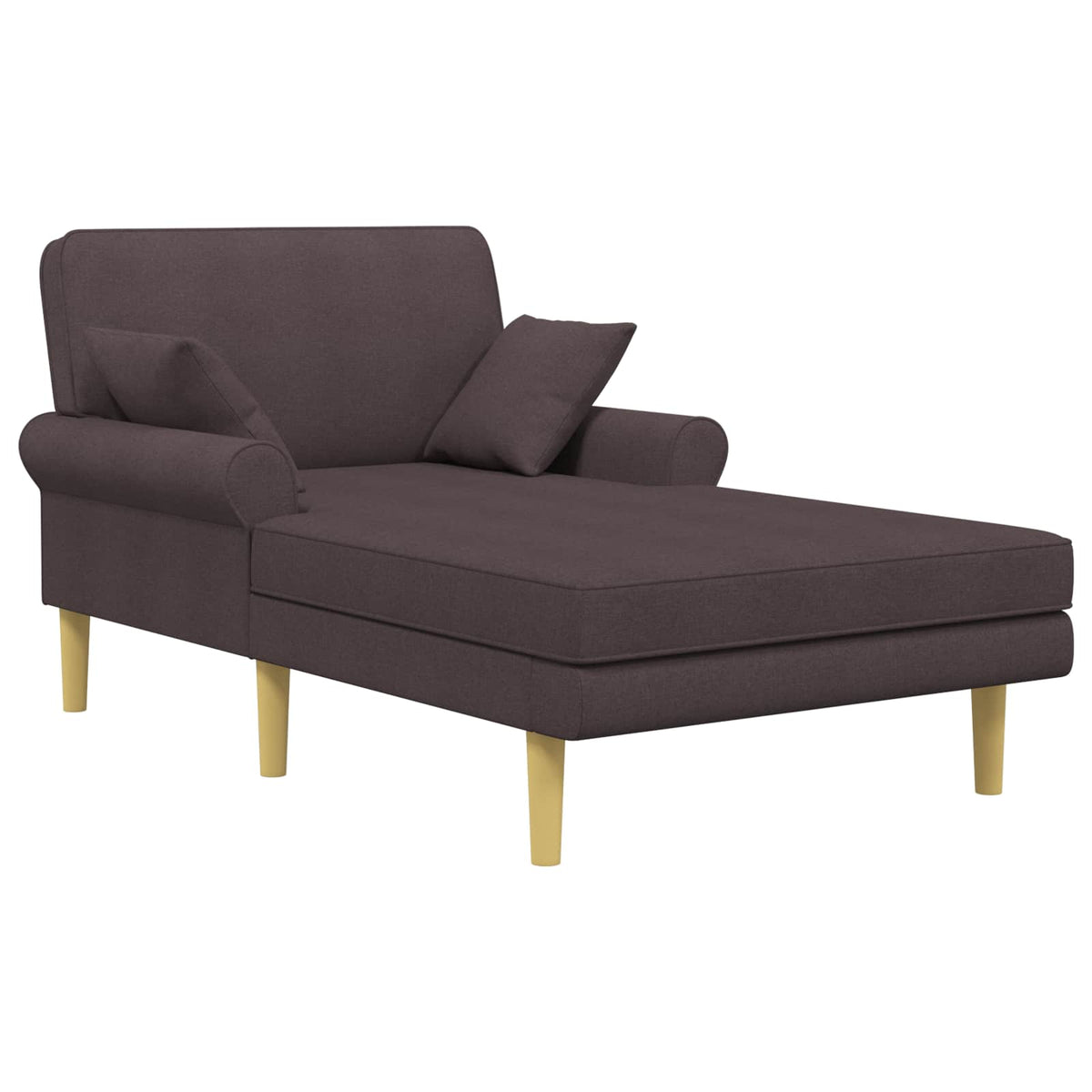 Chaise longue Donkerbruin Stof