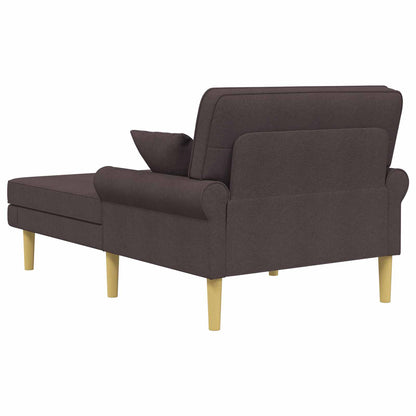 Chaise longue Donkerbruin Stof