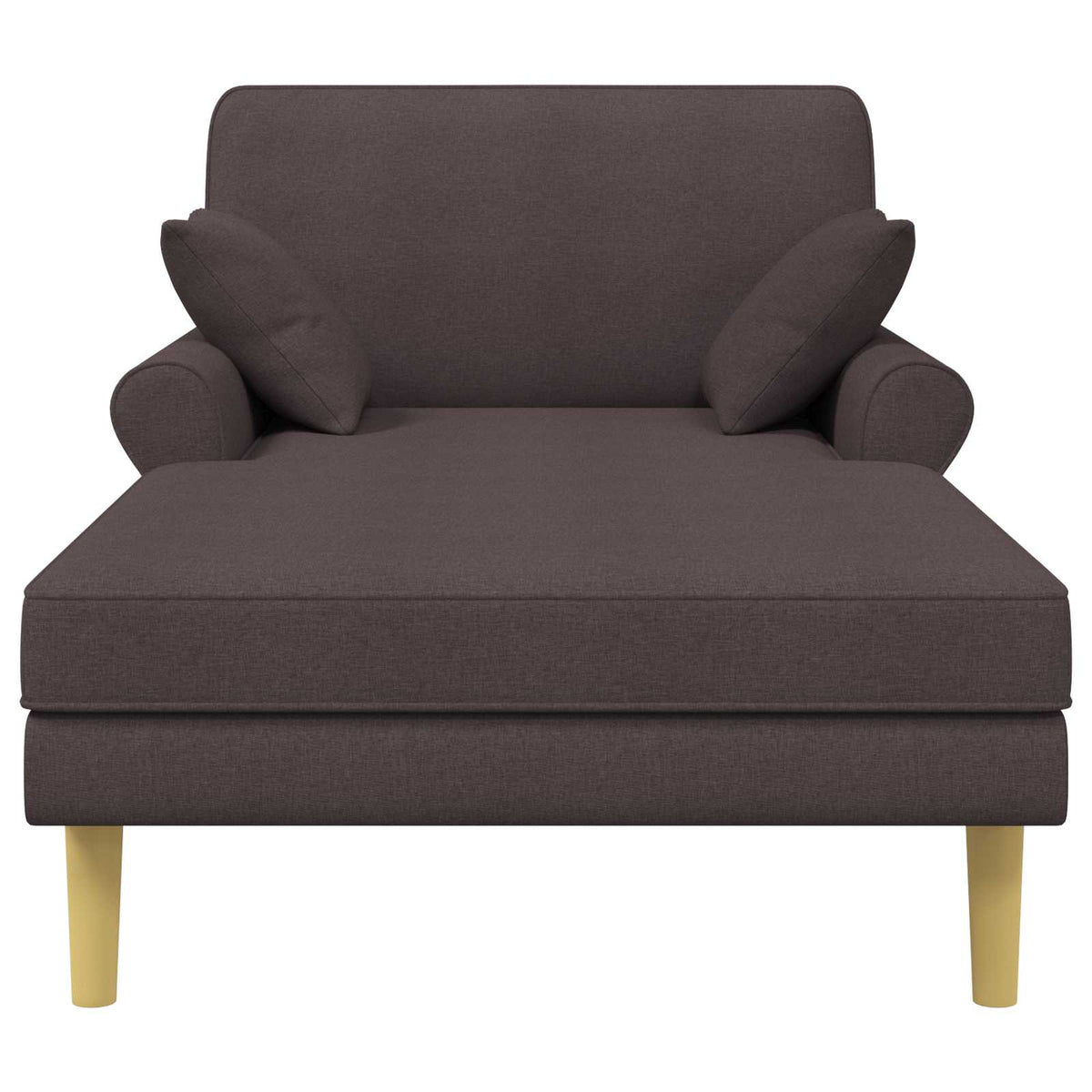 Chaise longue Donkerbruin Stof