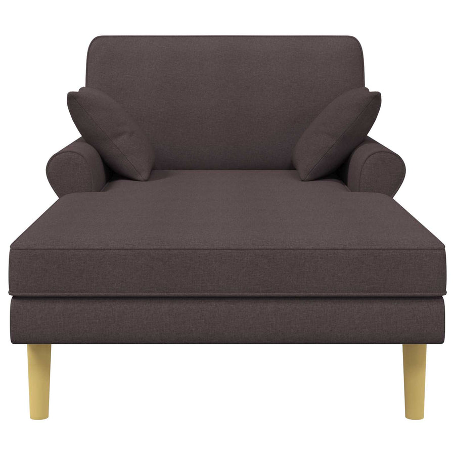 Chaise longue Donkerbruin Stof