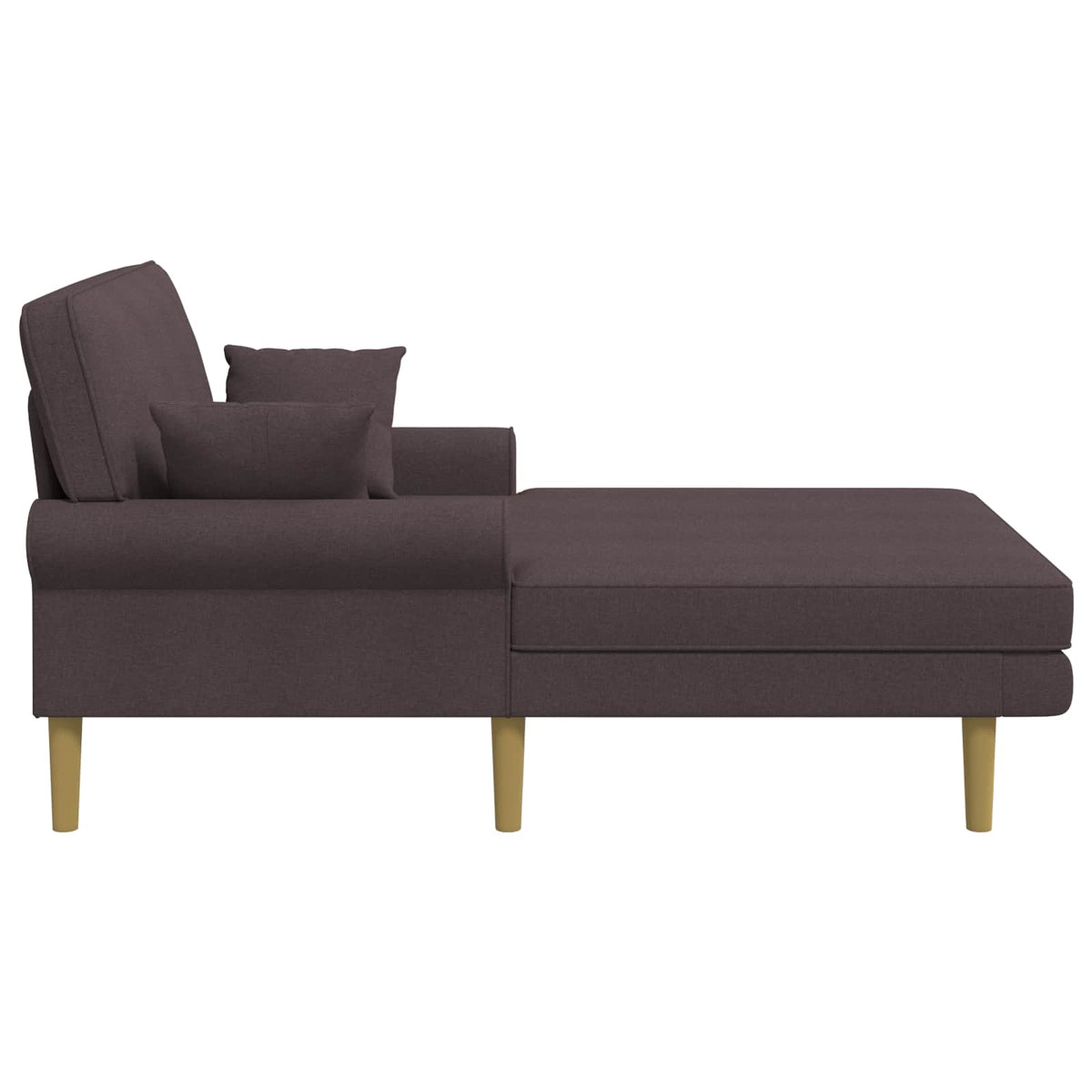 Chaise longue Donkerbruin Stof