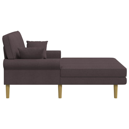 Chaise longue Donkerbruin Stof
