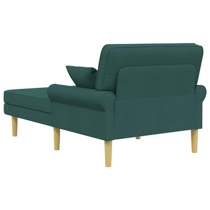 Chaise longue Donkergroen Stof