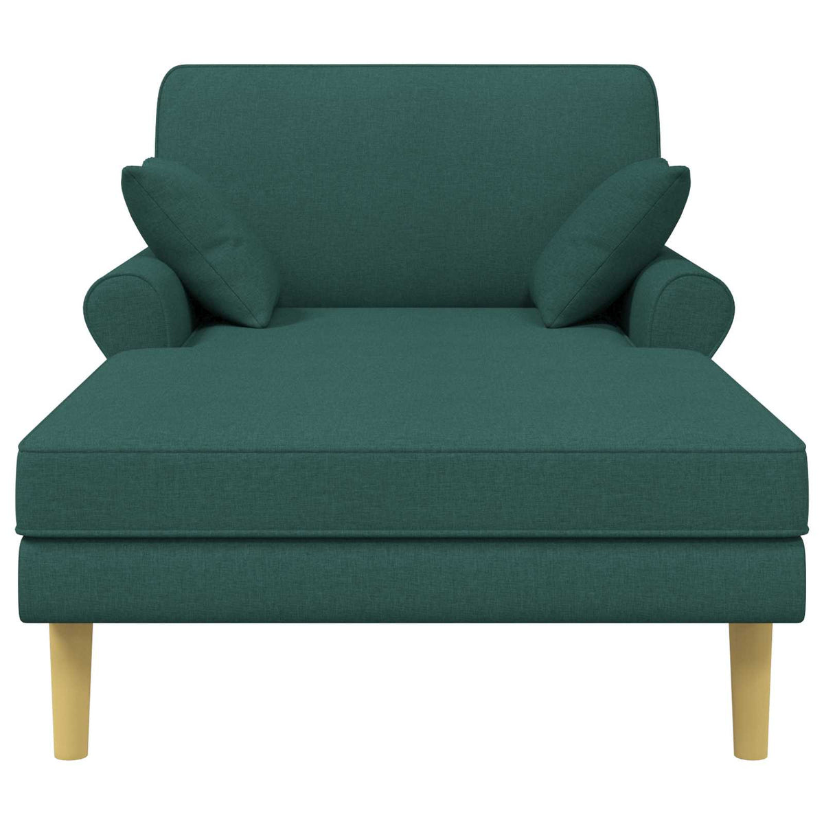 Chaise longue Donkergroen Stof