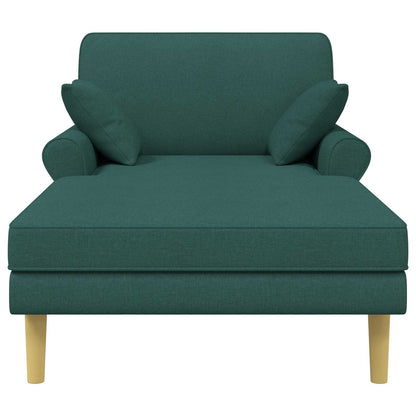 Chaise longue Donkergroen Stof