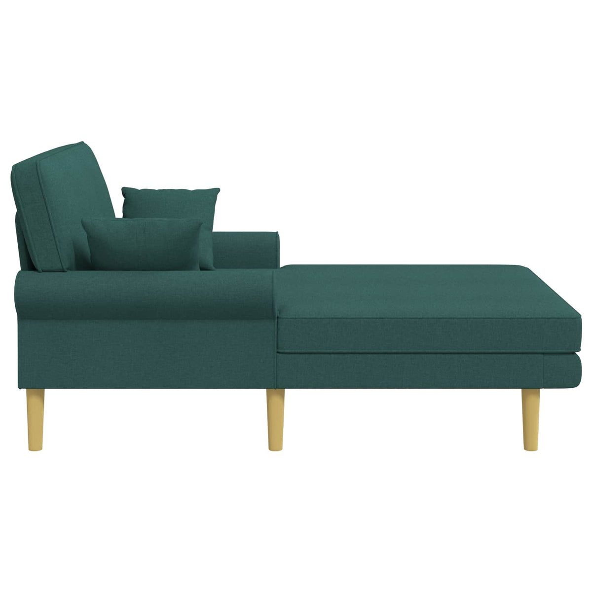 Chaise longue Donkergroen Stof