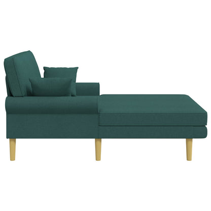 Chaise longue Donkergroen Stof