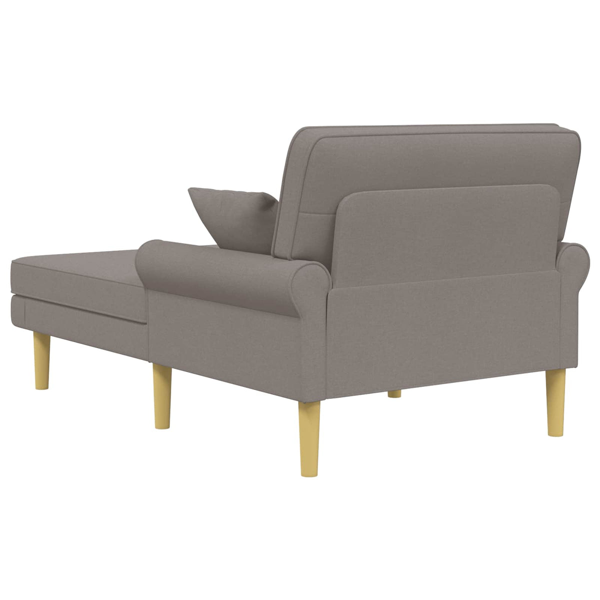 Chaise longue Taupe Stof