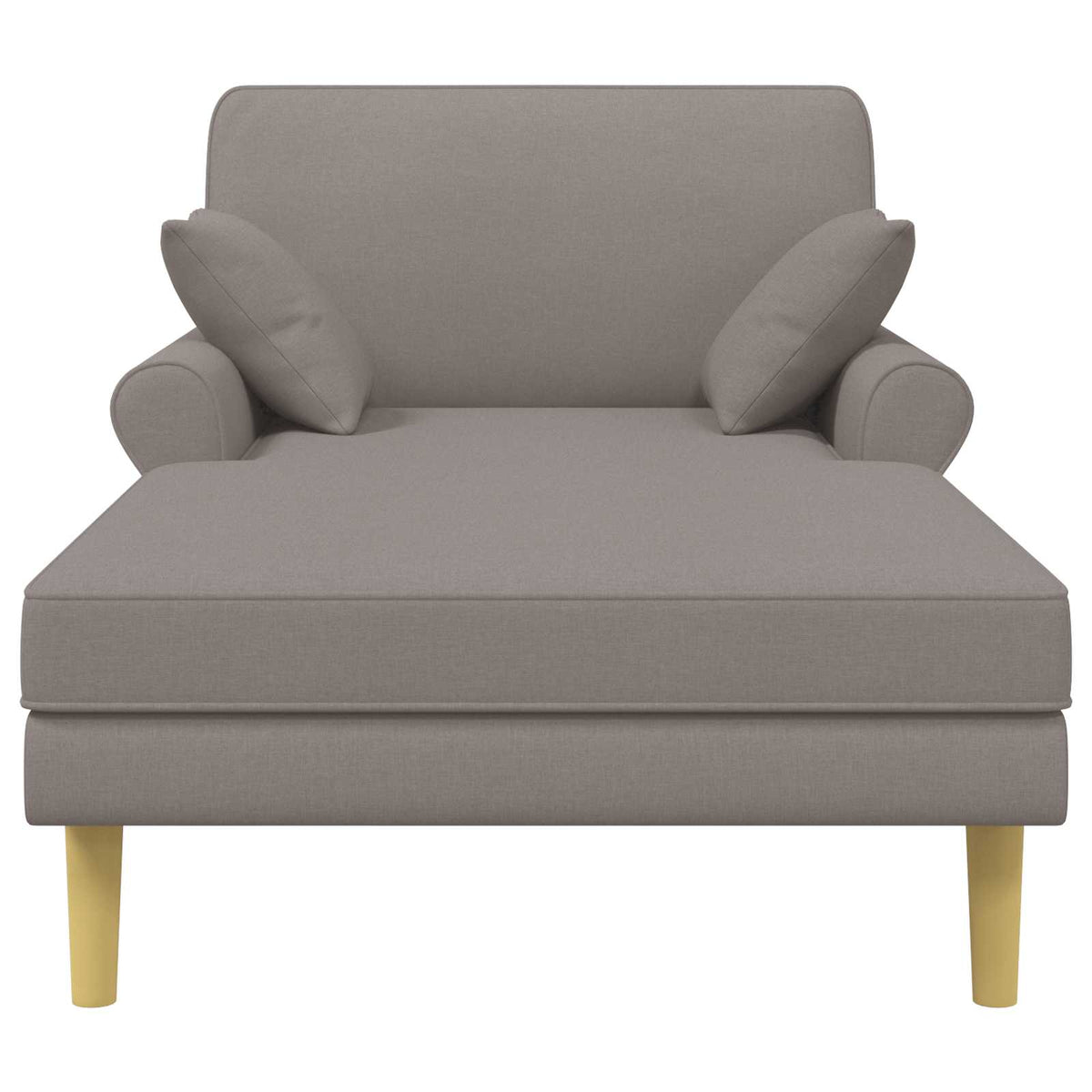 Chaise longue Taupe Stof