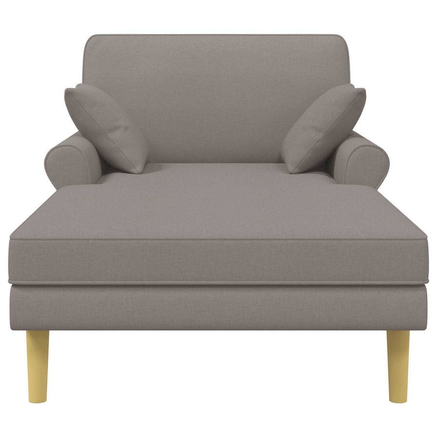 Chaise longue Taupe Stof