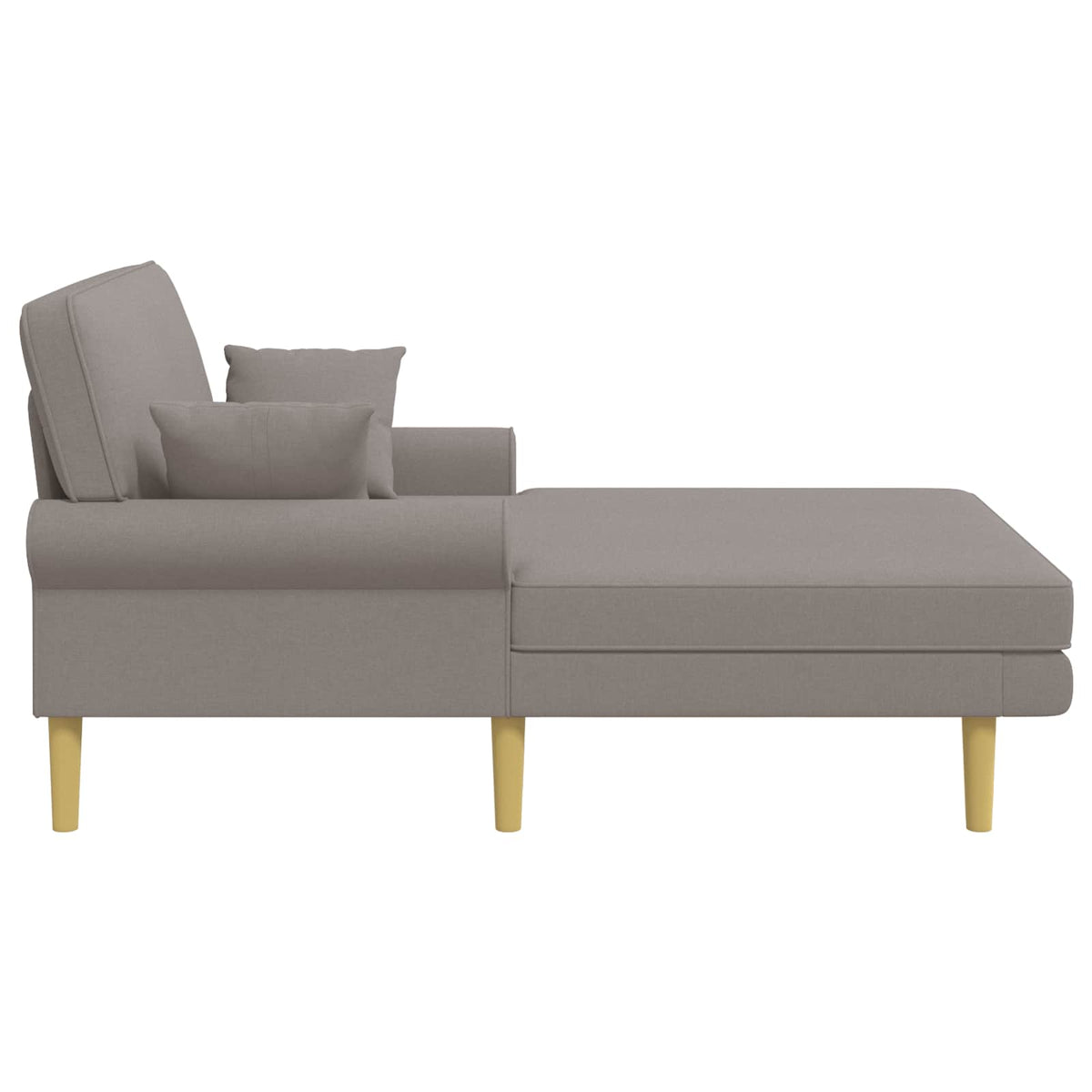 Chaise longue Taupe Stof