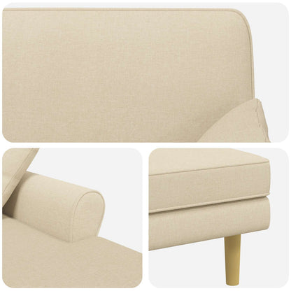 Chaise longue Crèmekleurig Stof