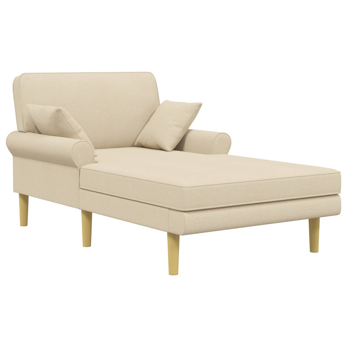 Chaise longue Crèmekleurig Stof