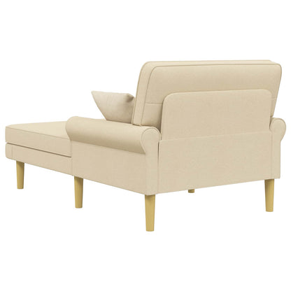 Chaise longue Crèmekleurig Stof