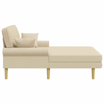 Chaise longue Crèmekleurig Stof