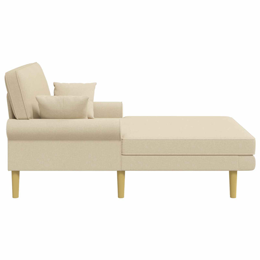 Chaise longue Crèmekleurig Stof