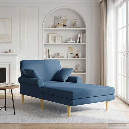 Chaise longue Blauw Stof