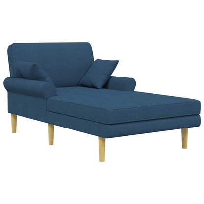 Chaise longue Blauw Stof