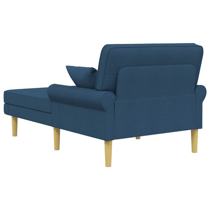 Chaise longue Blauw Stof