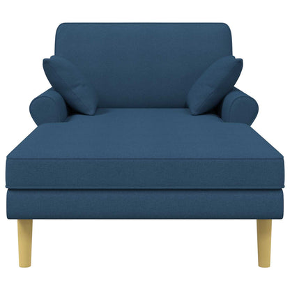Chaise longue Blauw Stof