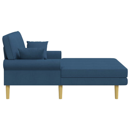 Chaise longue Blauw Stof