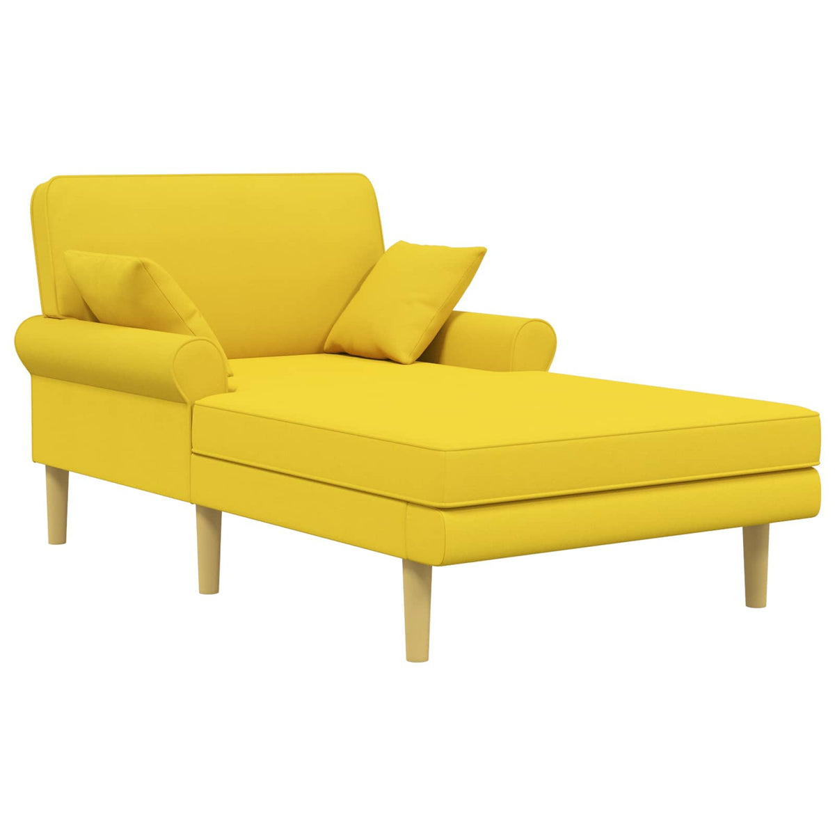 Chaise longue Lichtgeel Stof