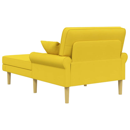 Chaise longue Lichtgeel Stof