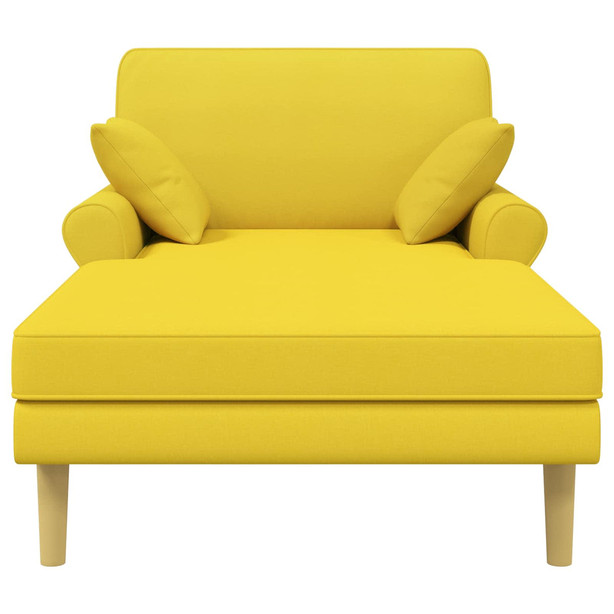 Chaise longue Lichtgeel Stof