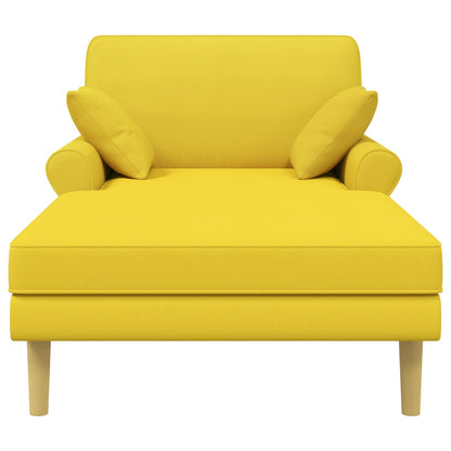 Chaise longue Lichtgeel Stof