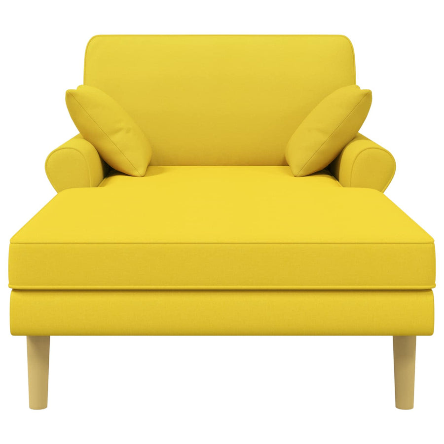 Chaise longue Lichtgeel Stof